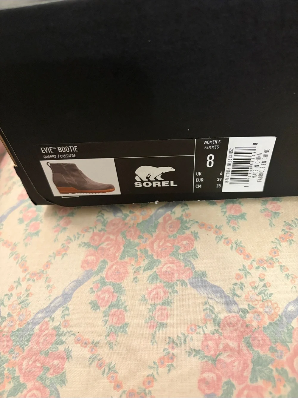 Sorel Evie Bootie Quarry Suede Size 8M